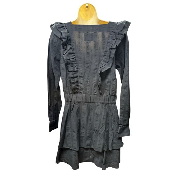 The Shirt by Rochelle Behrens Ruffled Stella Dress in Black NWT Size Small - Picture 5 of 9